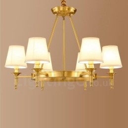 6 Light Rustic Lodge integroitu metallinen kattokruunu