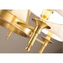 6 Light Rustic Lodge integroitu metallinen kattokruunu