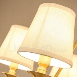 6 Light Rustic Lodge integroitu metallinen kattokruunu