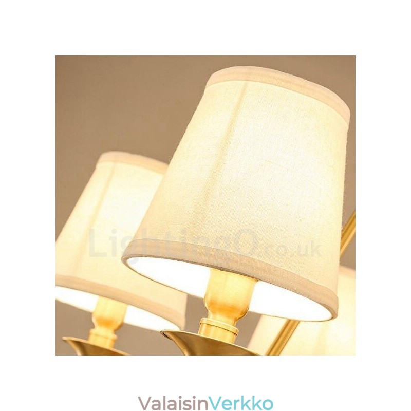 6 Light Rustic Lodge integroitu metallinen kattokruunu