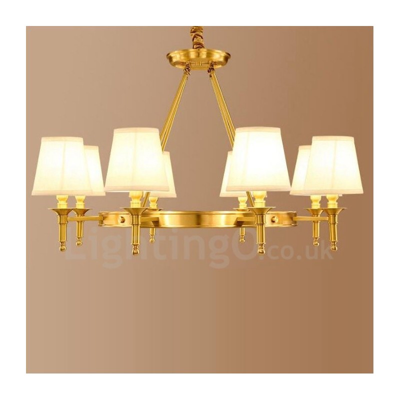 8 Light Rustic Lodge integroitu metallinen kattokruunu