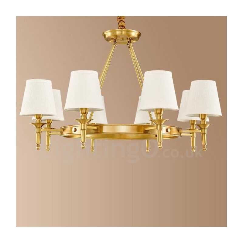 8 Light Rustic Lodge integroitu metallinen kattokruunu