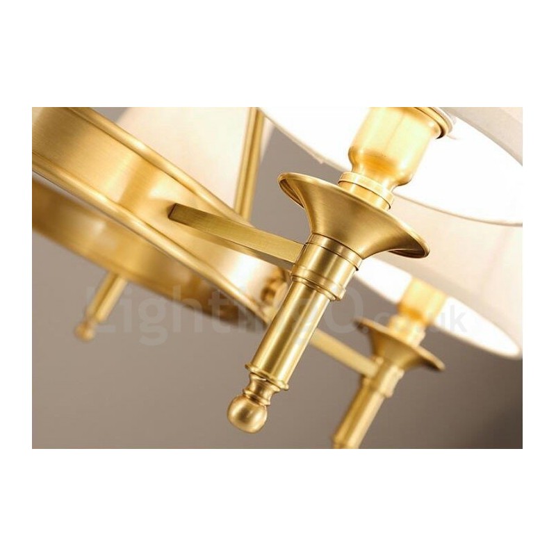 8 Light Rustic Lodge integroitu metallinen kattokruunu