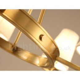 8 Light Rustic Lodge integroitu metallinen kattokruunu