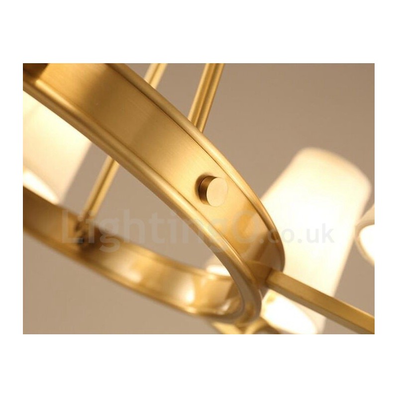 8 Light Rustic Lodge integroitu metallinen kattokruunu