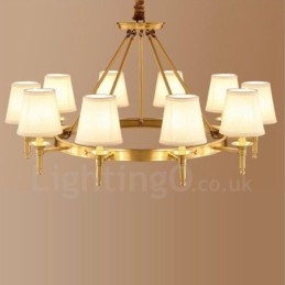 10 Light Rustic Lodge integroitu metallinen kattokruunu