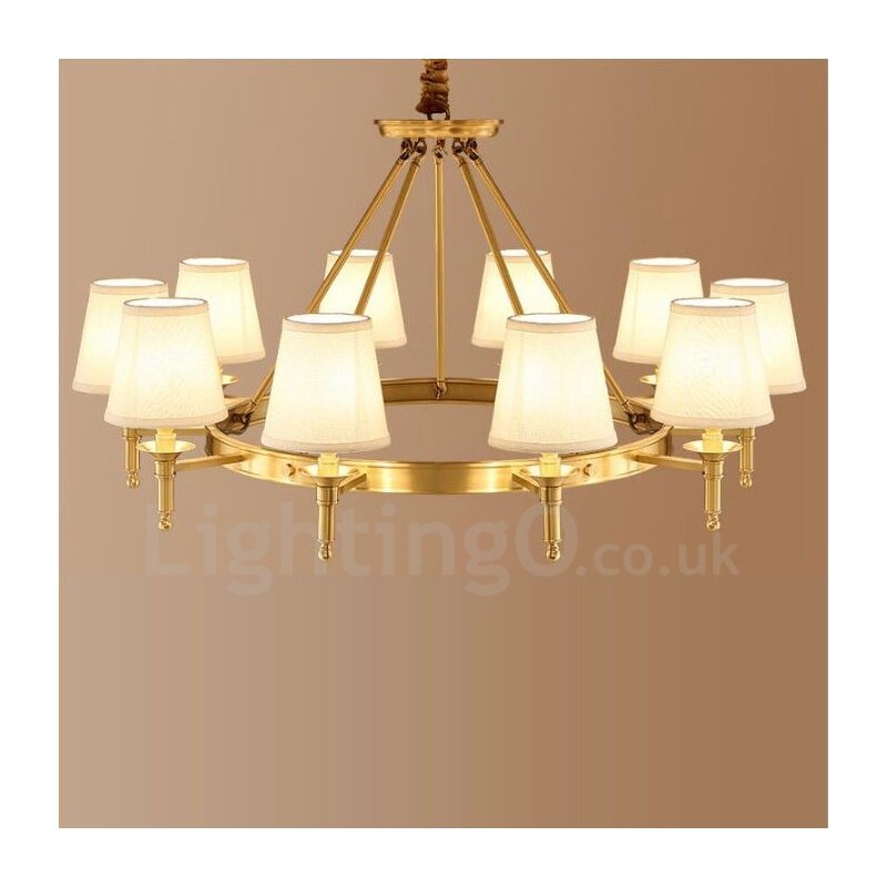 10 Light Rustic Lodge integroitu metallinen kattokruunu