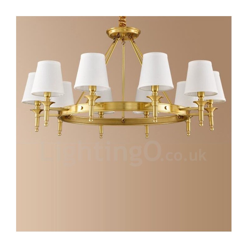 10 Light Rustic Lodge integroitu metallinen kattokruunu
