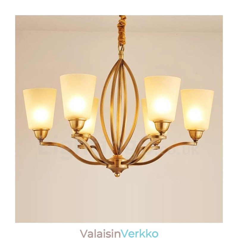 6 kevyttä rustiikkia Lodge-integroitua metallikattokruunua