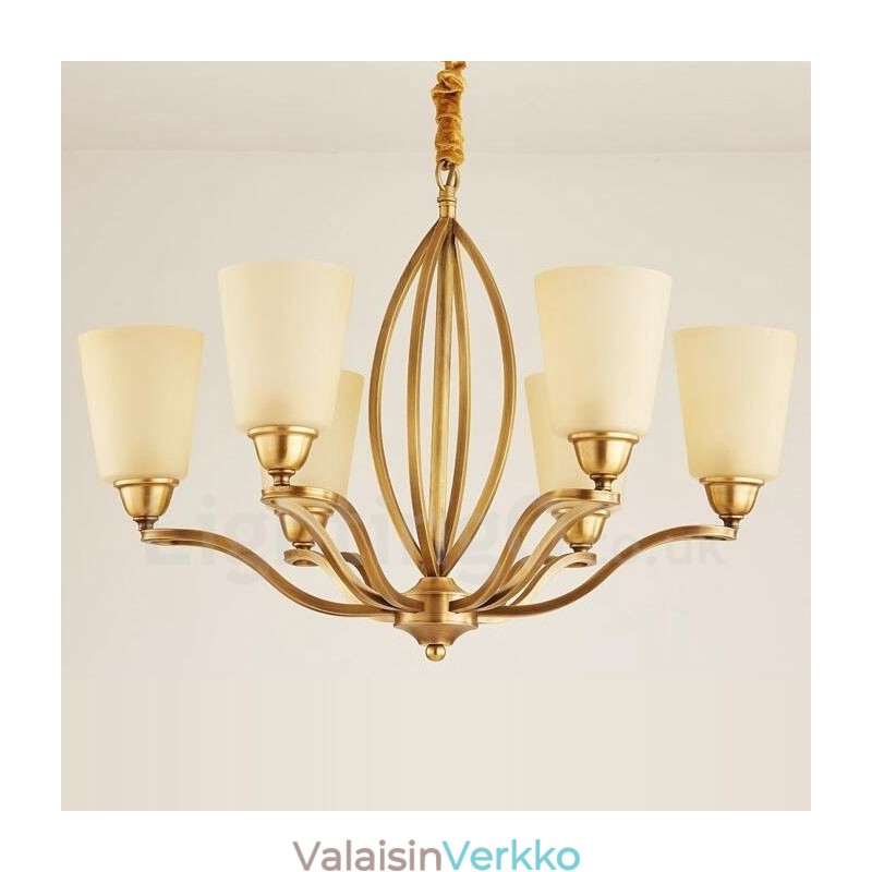 6 kevyttä rustiikkia Lodge-integroitua metallikattokruunua