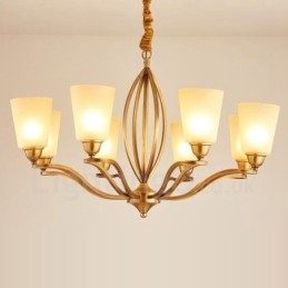 8 Light Rustic Lodge integroitu metallikattokruunu