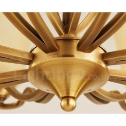 8 Light Rustic Lodge integroitu metallikattokruunu