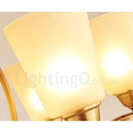 8 Light Rustic Lodge integroitu metallikattokruunu