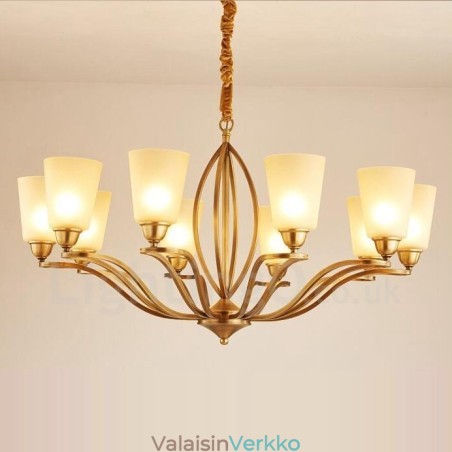 10 Light Rustic Lodge integroitu metallinen kattokruunu