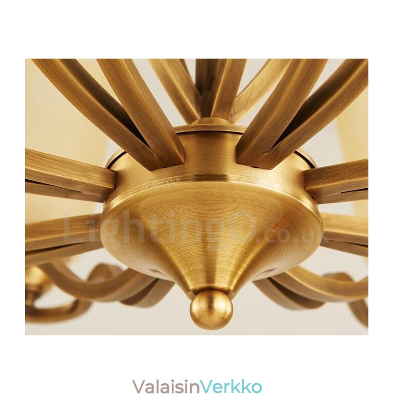 10 Light Rustic Lodge integroitu metallinen kattokruunu