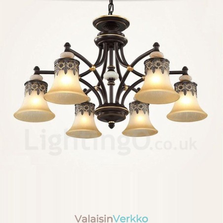 6 kevyt perinteinen klassinen integroitu metallikruunu