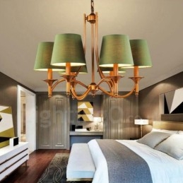 6 Light Rustic Lodge integroitu metallinen kattokruunu
