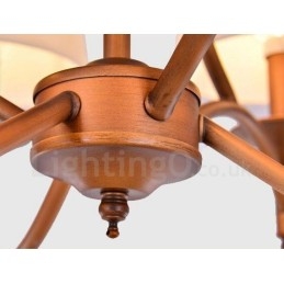 6 Light Rustic Lodge integroitu metallinen kattokruunu