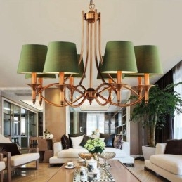 8 Light Rustic Lodge integroitu metallinen kattokruunu