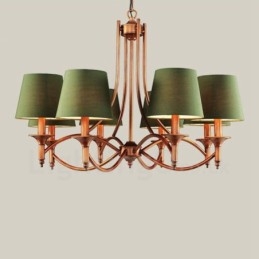 8 Light Rustic Lodge integroitu metallinen kattokruunu