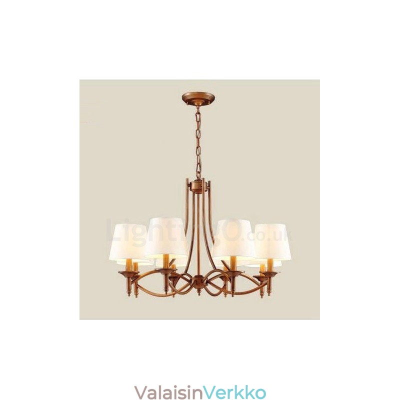 8 Light Rustic Lodge integroitu metallinen kattokruunu