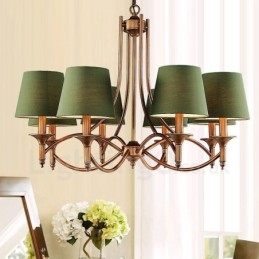 8 Light Rustic Lodge integroitu metallinen kattokruunu