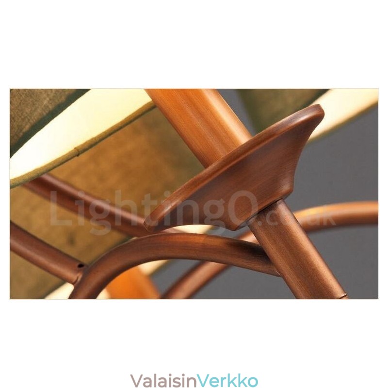 8 Light Rustic Lodge integroitu metallinen kattokruunu