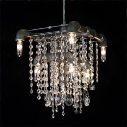 Pohjois-Amerikan tyyliin tyypillinen Crystal 9 Light kattokruunu putkisuunnittelussa