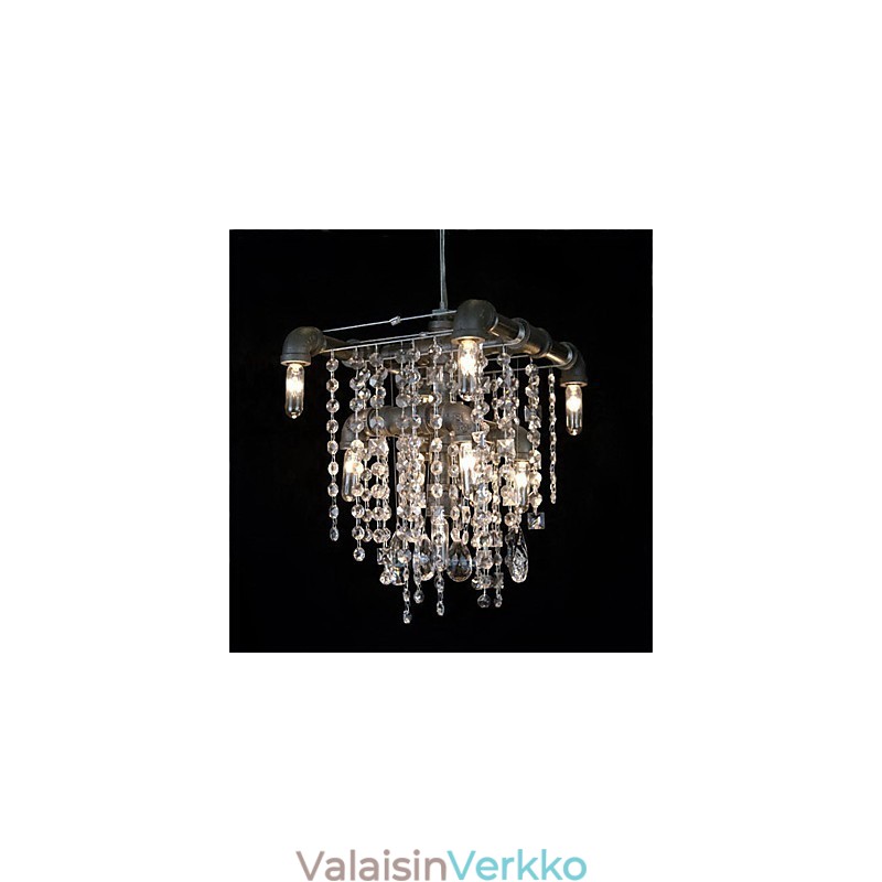 Pohjois-Amerikan tyyliin tyypillinen Crystal 9 Light kattokruunu putkisuunnittelussa