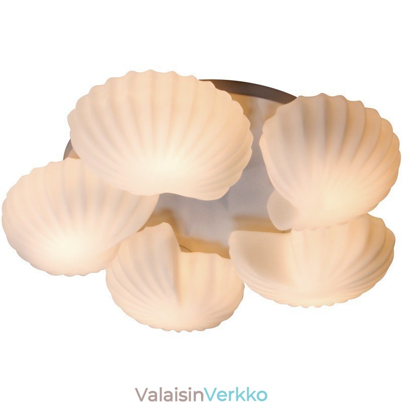 Conch 5 Light perinteinen klassinen integroitu kattokruunu lasivarjostimella