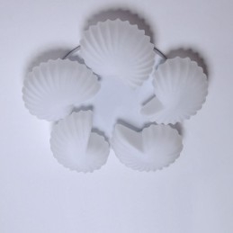 Conch 5 Light perinteinen klassinen integroitu kattokruunu lasivarjostimella