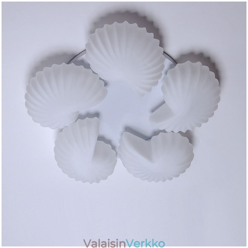 Conch 5 Light perinteinen klassinen integroitu kattokruunu lasivarjostimella