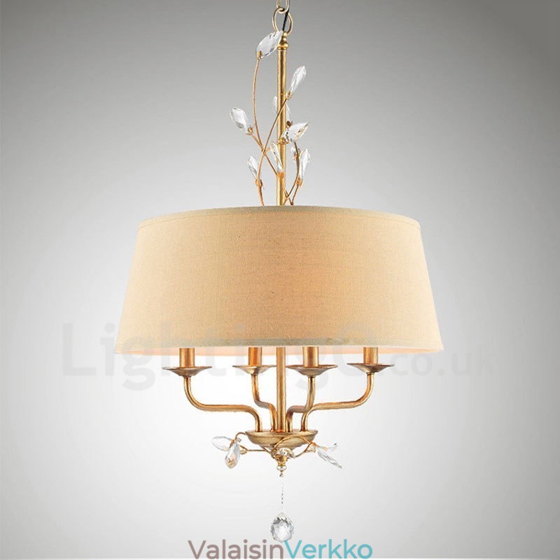 4 Vaaleaa rustiikkia Lodge-integroitua metallikattokruunua