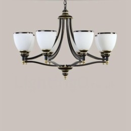 8 Light Rustic Lodge integroitu metallinen kattokruunu