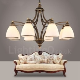 8 Light Rustic Lodge integroitu metallinen kattokruunu