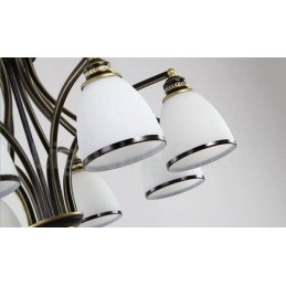 8 Light Rustic Lodge integroitu metallinen kattokruunu