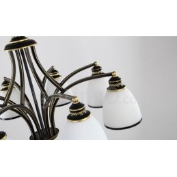 8 Light Rustic Lodge integroitu metallinen kattokruunu