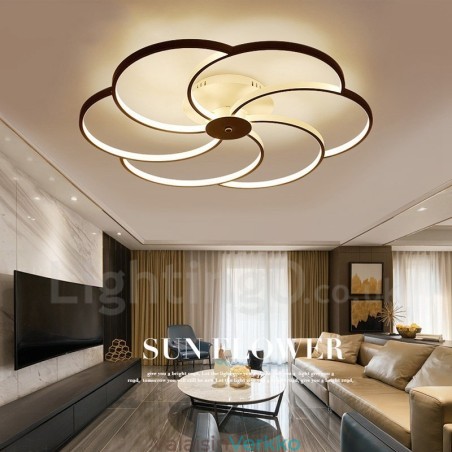 6 Kevyt moderni nykyaikainen integroitu metallikattokruunu