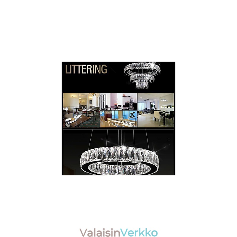 Kristalliriippuvalaisin Moderni valaistus Kolme rengasta D204060 K9 Suuret kristallikattovalaisimet