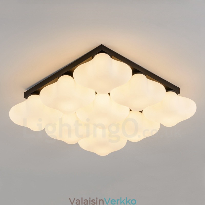 9 Light Rustic Lodge Integroitu uppoasennusvalo