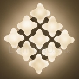 9 Light Rustic Lodge Integroitu uppoasennusvalo