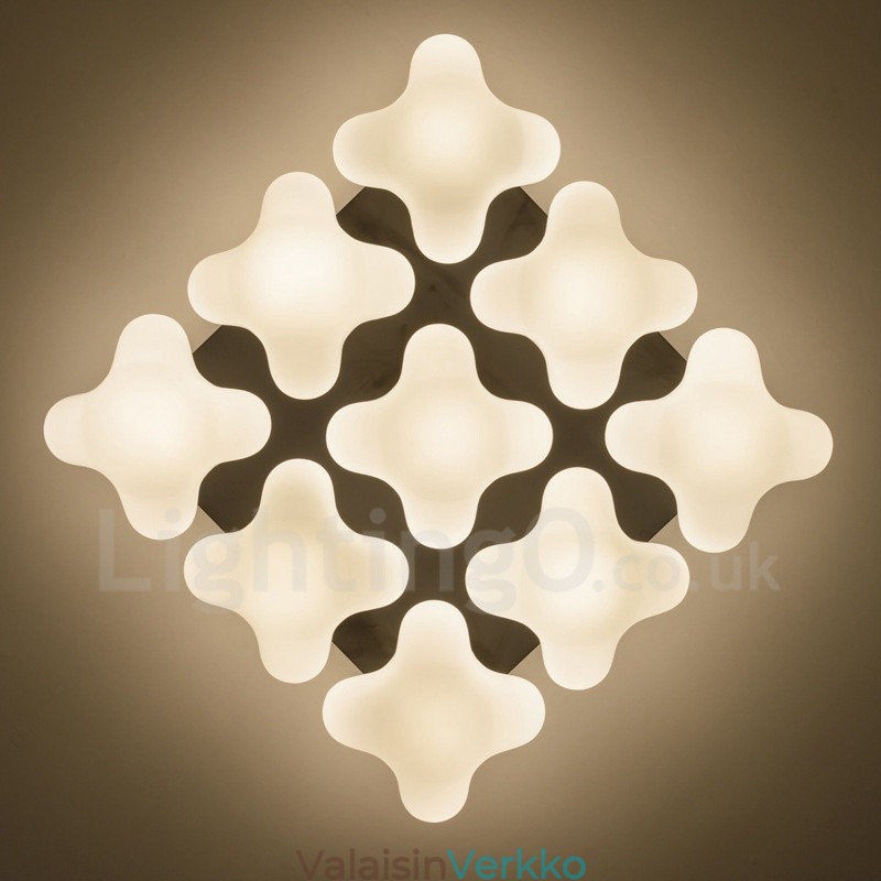 9 Light Rustic Lodge Integroitu uppoasennusvalo
