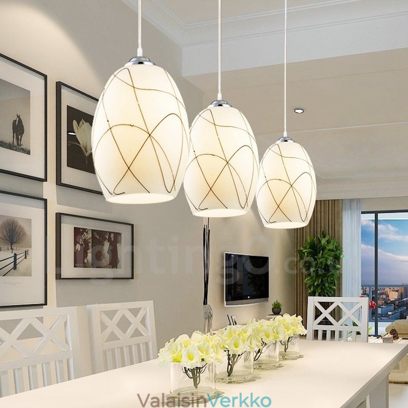 3 Light Moderni ja nykyaikainen integroitu metalliriippuvalaisin
