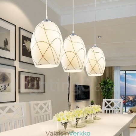 3 Light Moderni ja nykyaikainen integroitu metalliriippuvalaisin 3 Light Moderni ja nykyaikainen integroitu metalliriippuvalaisin