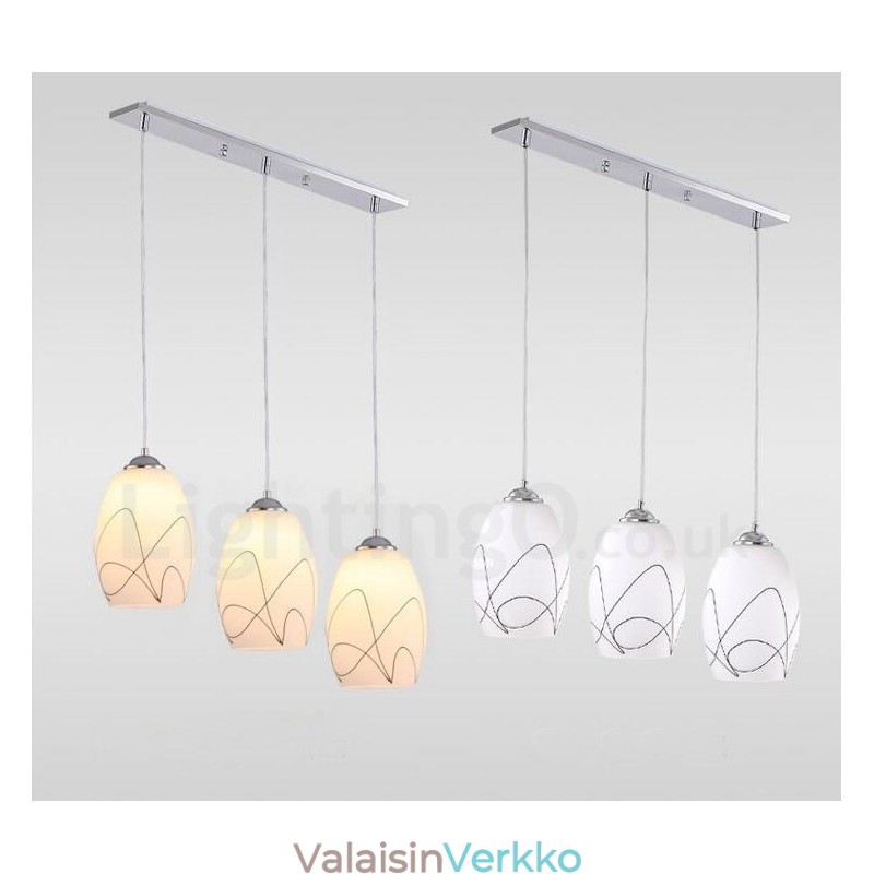 3 Light Moderni ja nykyaikainen integroitu metalliriippuvalaisin