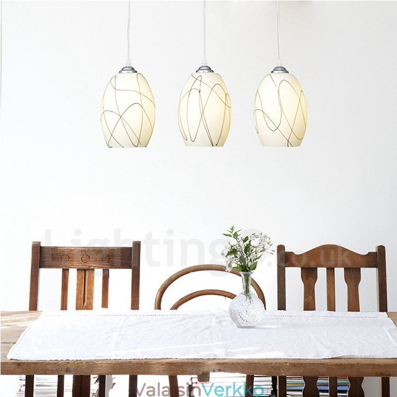 3 Light Moderni ja nykyaikainen integroitu metalliriippuvalaisin