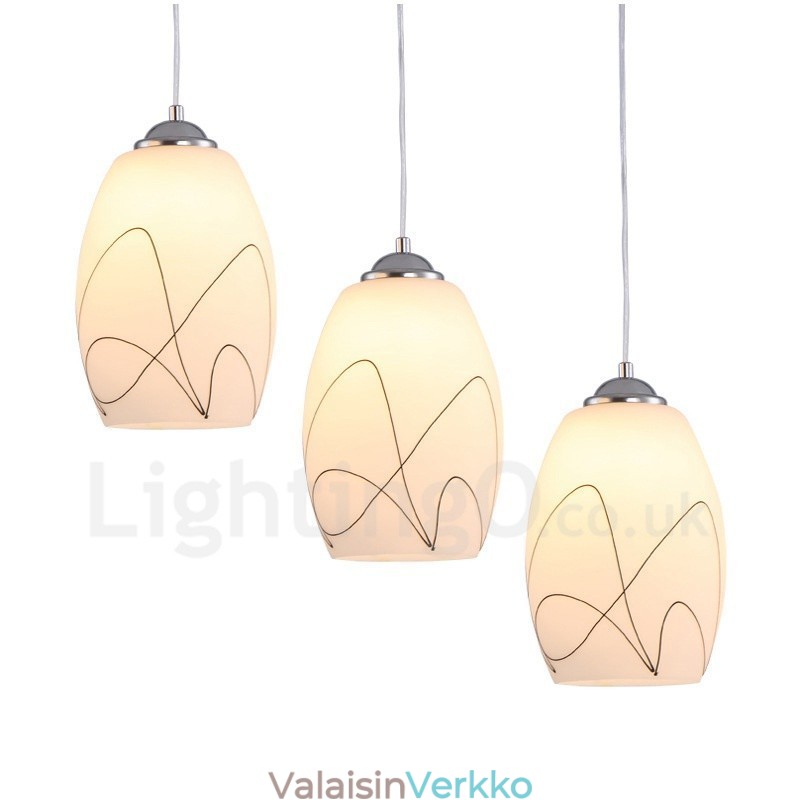 3 Light Moderni ja nykyaikainen integroitu metalliriippuvalaisin