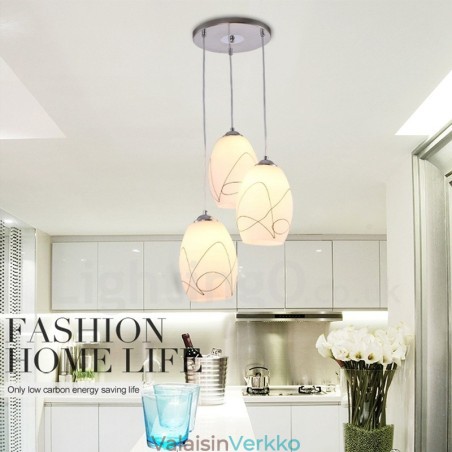 3 Light Moderni ja nykyaikainen integroitu metalliriippuvalaisin 3 Light Moderni ja nykyaikainen integroitu metalliriippuvalaisin