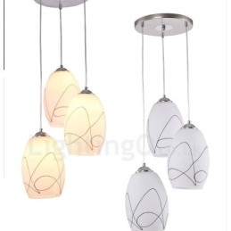 3 Light Moderni ja nykyaikainen integroitu metalliriippuvalaisin