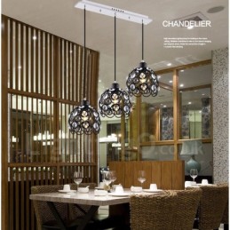 3 Light Rustic Lodge Integroitu riippuvalaisin